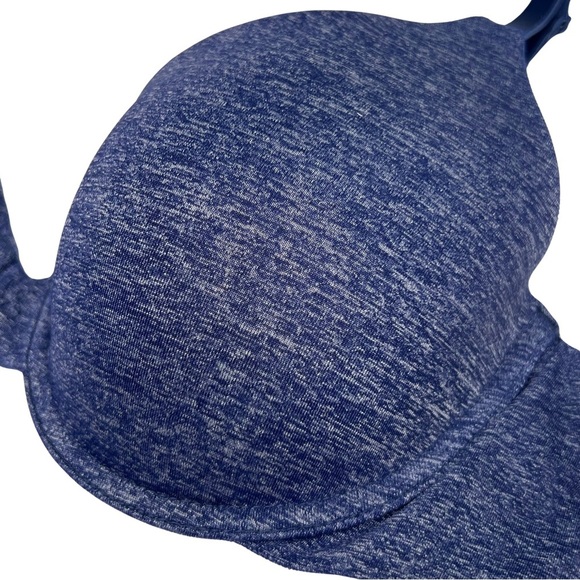 Victoria’s Secret Bra Uplift Semi Demi Multiway Push Up Heather Navy Blue 34B - Picture 13 of 14
